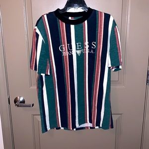GUESS originals vertical striped short sleeve size M